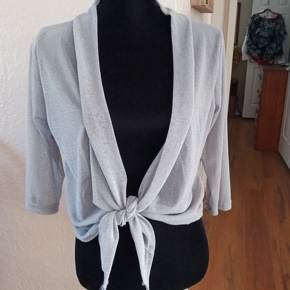 Silver / Gray shrug.  Size XL